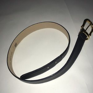 Capezio genuine leather navy belt size small/med